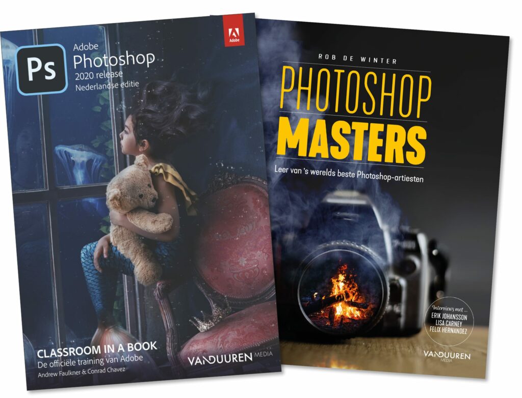 Bij de cursus Photoshop krijg je de boeken Photoshop Classroom in a Book en Photoshop Masters cadeau